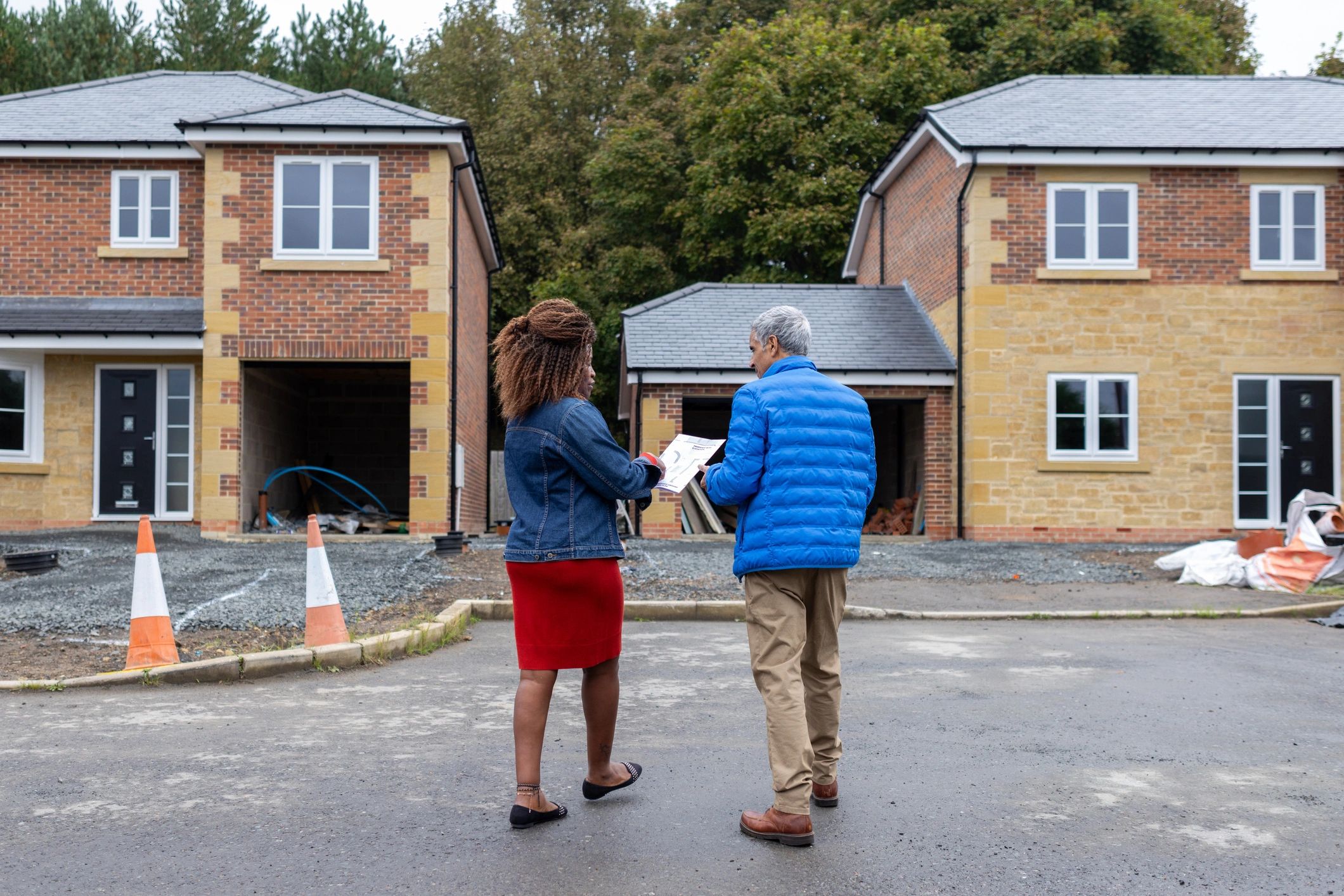 Client consulting with a real estate agent